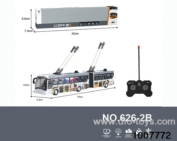 1:32 27MHz 4CH RC BUS WITH LIGHT(INCLUDING ELECTRICITY) IN WINDOW BOX