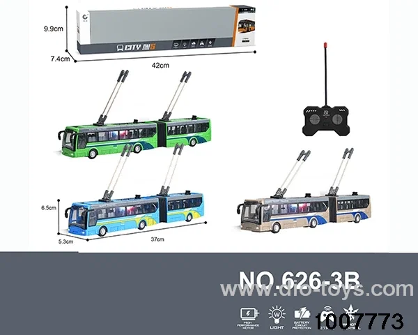 1:32 27MHz 4CH RC BUS WITH LIGHT(INCLUDING ELECTRICITY) IN WINDOW BOX