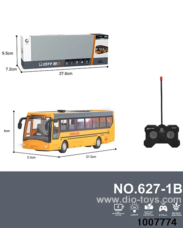 1:32 27MHz 4CH RC BUS WITH LIGHT(INCLUDING ELECTRICITY) IN WINDOW BOX