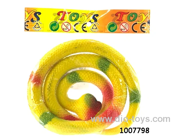 Soft rubber simulation Flathead snake 90cm (multi-color mixed) in opp bag