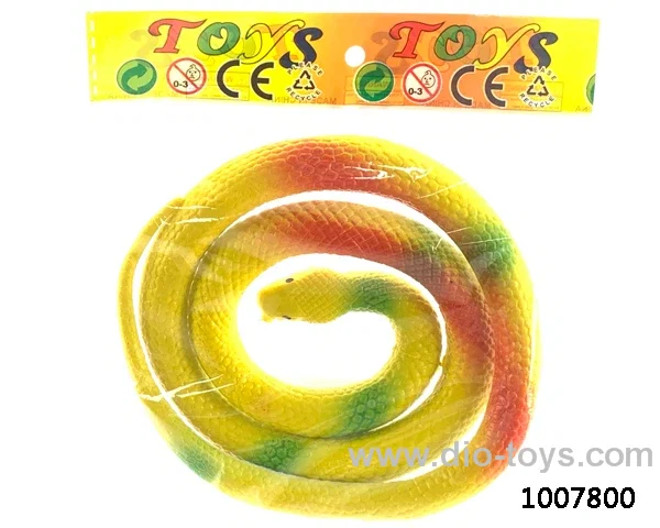 Soft rubber simulation Flathead snake 90cm (multi-color mixed) in opp bag