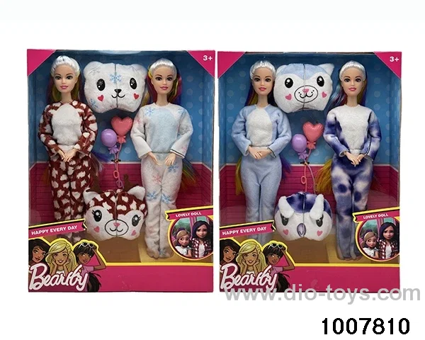 2 MIXED PACKAGES 11.5 INCH SOLID DOLL WITH 9 JOINTS IN WINDOW BOX