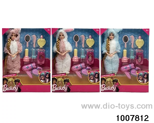 3 COLORS MIXED PACKAGES 11.5 INCH SOLID DOLL WITH 9 JOINTS IN WINDOW BOX