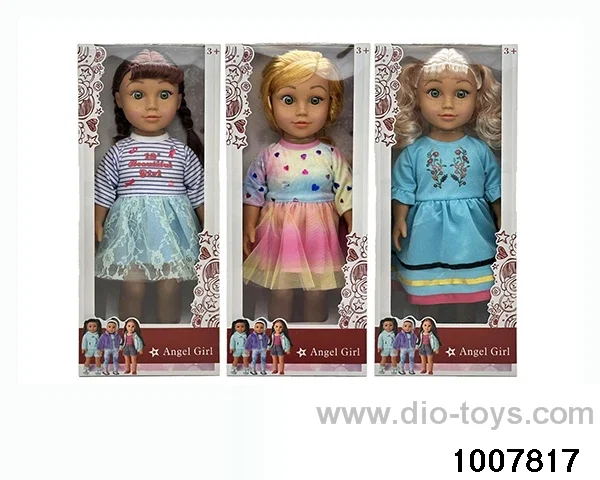 3 MIXED PACKAGES 18 INCH EMPTY DOLL WITH 4 SOUNDS IN WINDOW BOX
