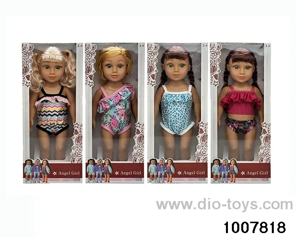 4 MIXED PACKAGES 18 INCH EMPTY DOLL WITH 4 SOUNDS IN WINDOW BOX