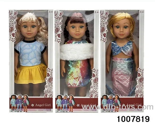 3 MIXED PACKAGES 18 INCH EMPTY DOLL WITH 4 SOUNDS IN WINDOW BOX