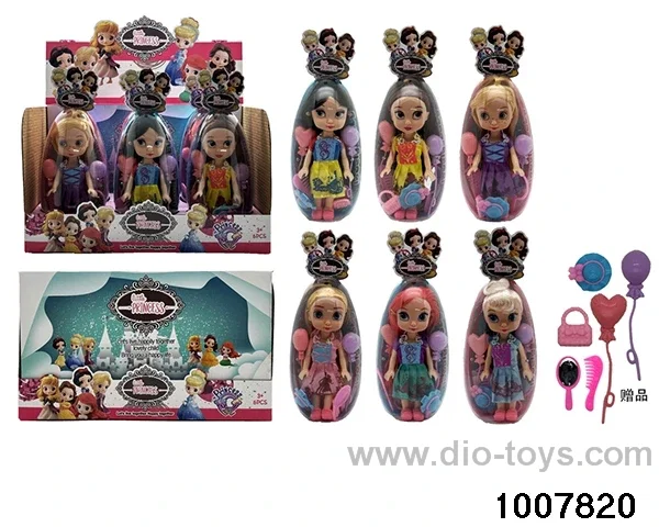 6 MIXED PACKAGES 6 INCH SOLID DOLL IN DISPLAY BOX