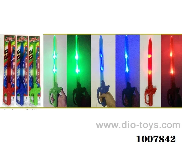 52cm Glowing knife  with  light & music 2 sets mixed loading in Tied On Card