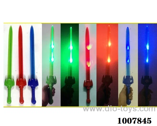 56cm Glowing sword  with  light & music 3 color mixed loading in opp bag