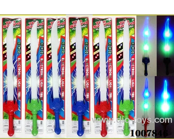 56cm Glowing knife  with  light & music 2 sets mixed loading in Tied On Card