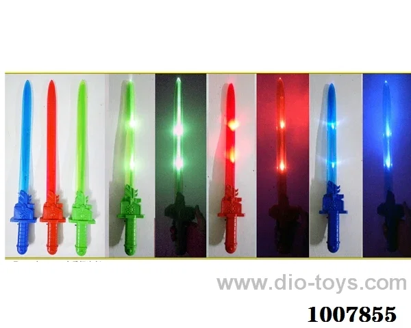 56cm Glowing sword  with  light & music 3 color mixed loading in opp bag