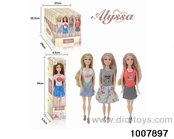 11.5-inch solid hand Barbie body\/one PDQ pack of 24 in display box