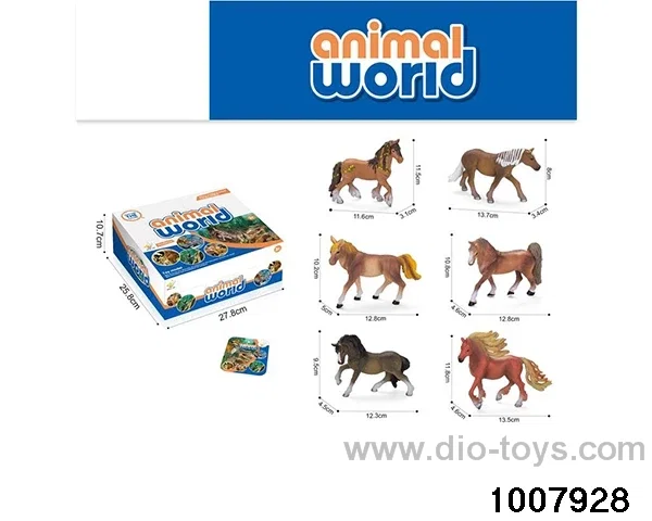 12 horses, 6 mixed [exquisite in display box