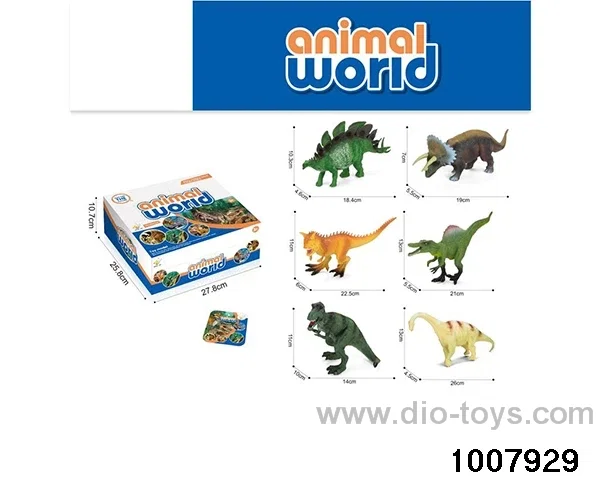 12 8-inch Dinosaurs 6 mixed [exquisite in display box