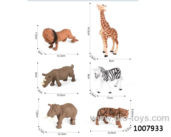 12 6-inch wild animals mixed in 6 models [ordinary model in display box