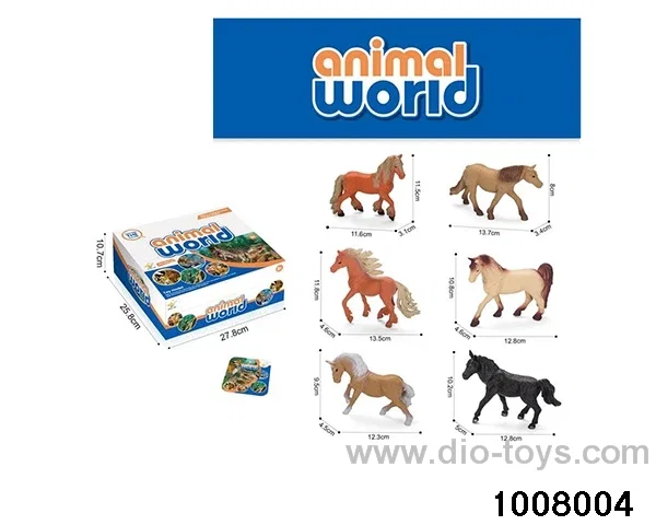 12 horses 6 mixed "ordinary] in display box