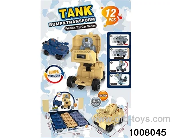 impact deformation tank in display box