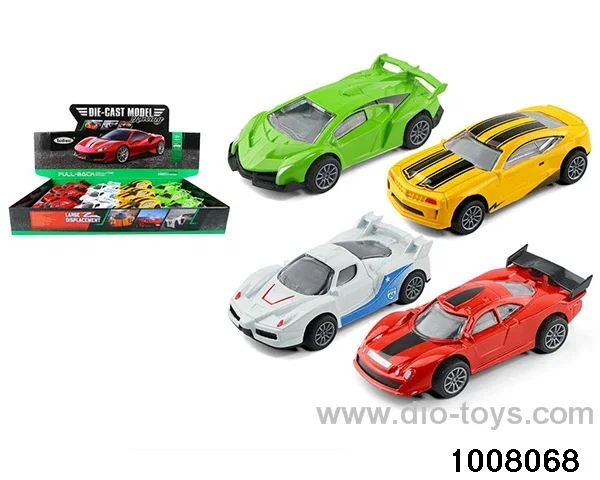 1:36 Four sports car alloy car return force in display box