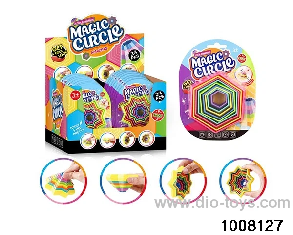 MAGIC STAR FOLDING MUSIC DECOMPRESSION TOYS (24PCS) IN DISPLAY BOX