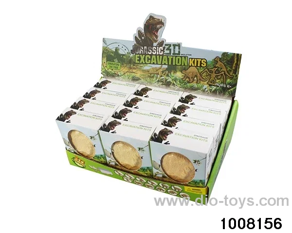 Boxed archaeological fossil blocks 12pcs in display box