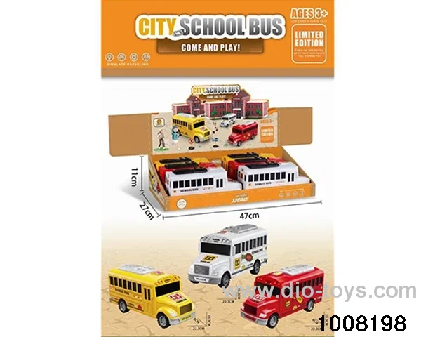 Inertia school bus in display box 6PCS