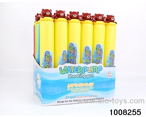 Brown bear 35cm round water cannon (diameter 5cm)24pcs/PDQ in display box