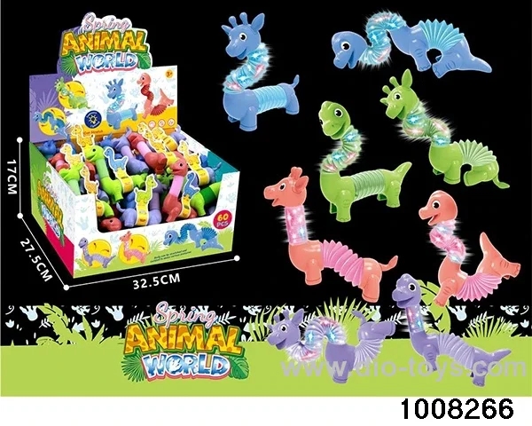 LIGHT STRETCHED GIRAFFE AND DINOSAUR MIX 60PCS/BOX IN DISPLAY BOX