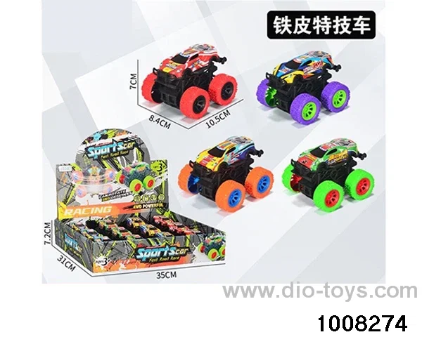 Double inertia off-road big wheel iron alloy special vehicle in display box
