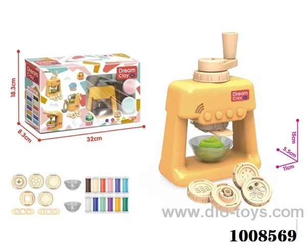 22pcs colored mud ice cream machine in Window box
