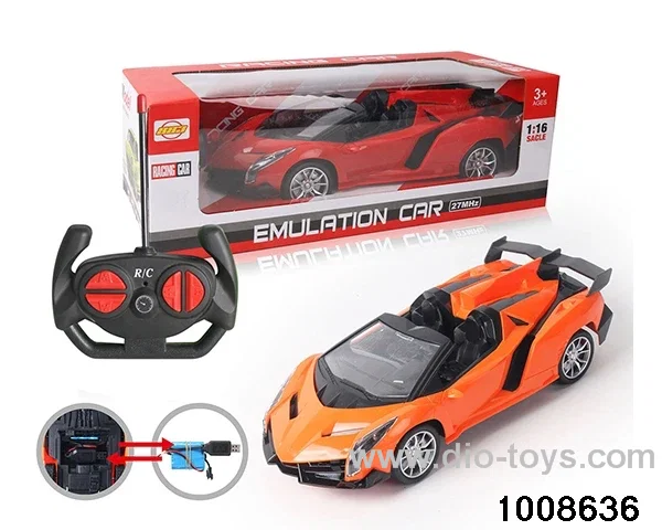 1:16 4 ch rc car with light/include battery