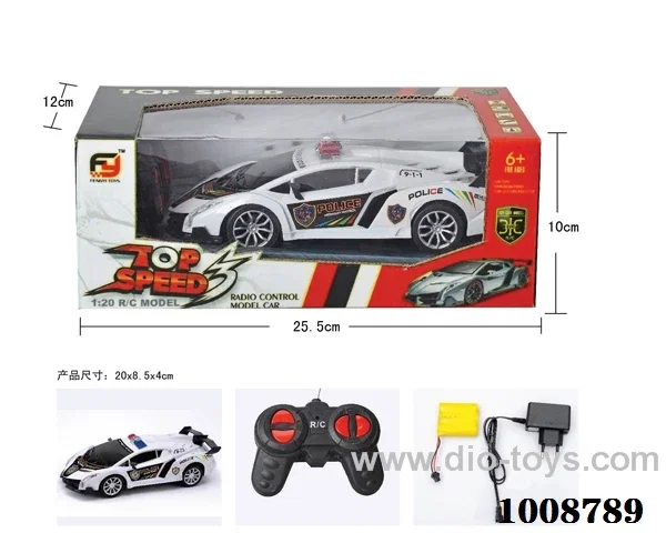 1:20 4ch police rc car  with light &include in Window box