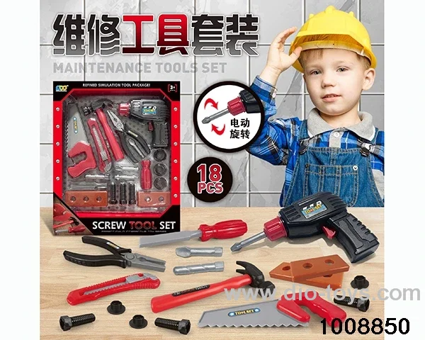 tool with eletric hand drill in window box