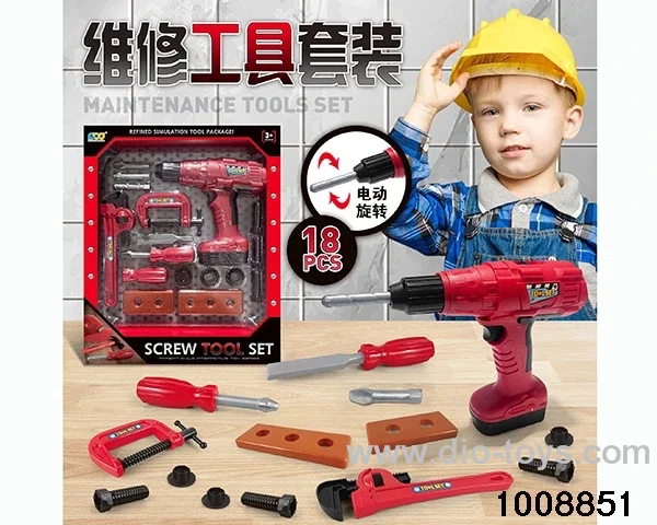 tool with  eletric hand drill in window box