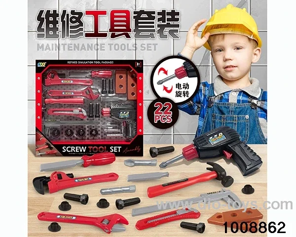 tool with eletric hand drill in window box