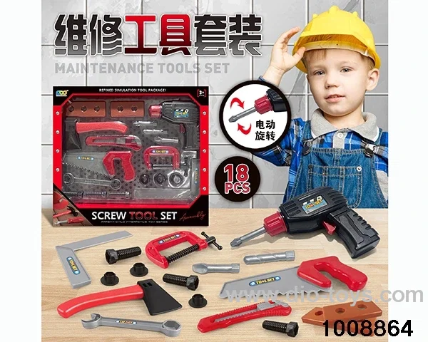 tool with eletric hand drill in window box