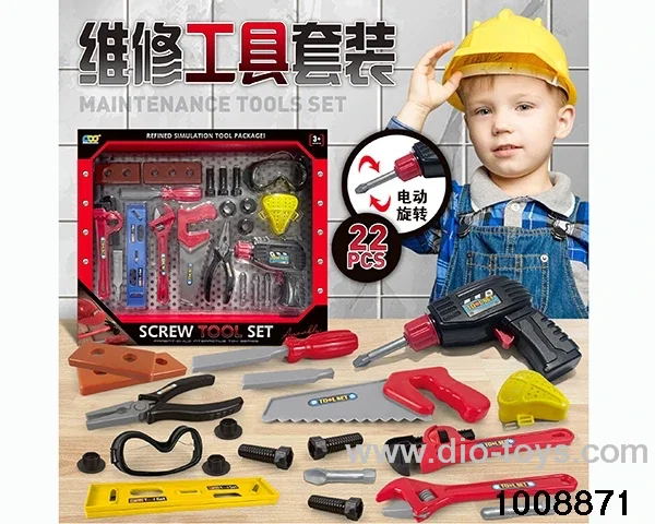 tool with eletric hand drill in window box