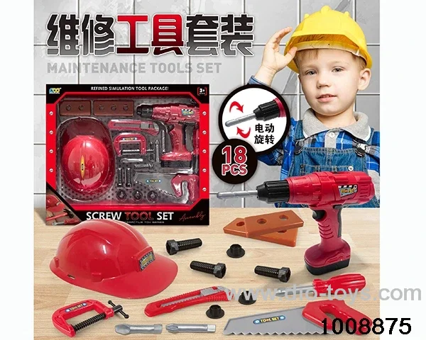 tool with eletric hand drill in window box