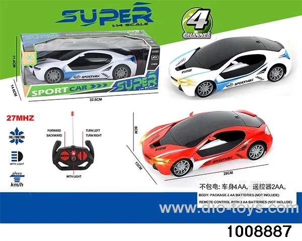 1:14 4ch RC car vehicle with headlights(Without battery) in window box