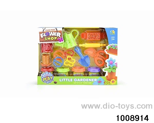 Painted clay children's garden suit in window box