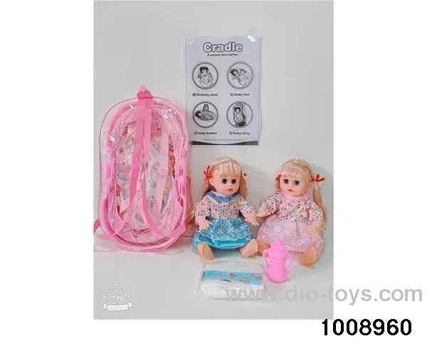 14-inch doll with English IC in PVC packsack