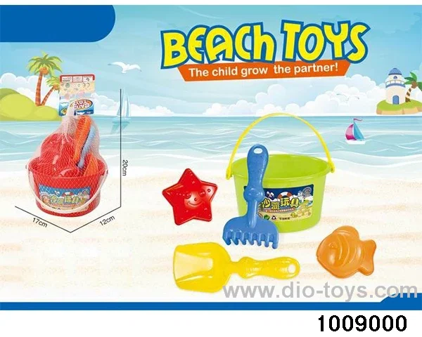 5-piece beach bucket in Net bag