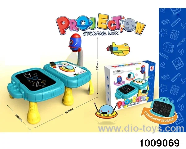 Projection storage box in color box