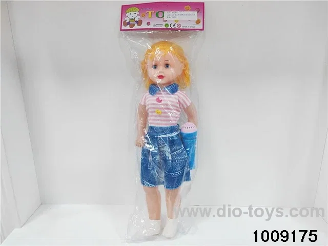 20 INCH  DOLL with music in poly bag header