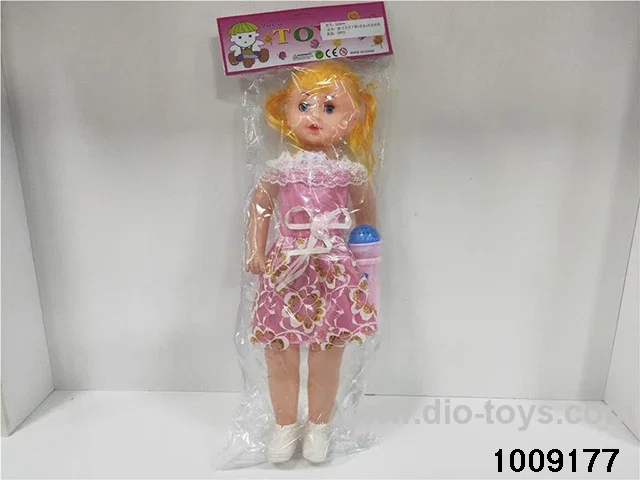 20 INCH  DOLL with music in poly bag header