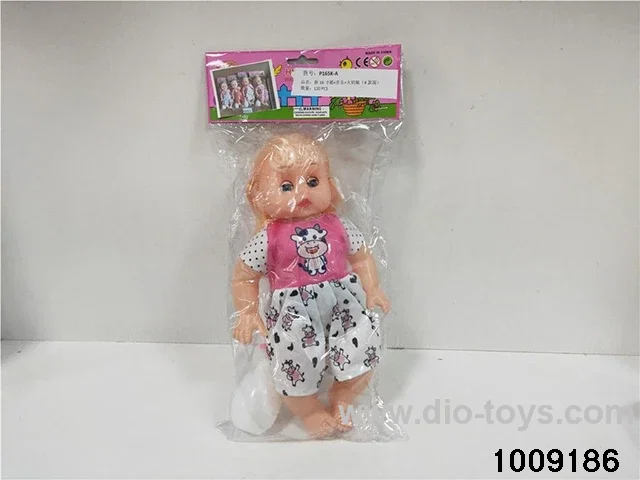 16 inch doll with music&pacifier&stethoscope 4 sets mixed loading in poly bag header