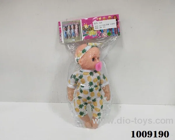 12 inch doll with  pacifier 4 sets mixed loading in poly bag header