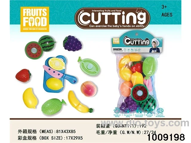 Cutting fruit set in poly bag header