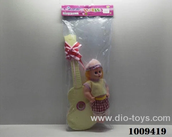 12 inch doll with guitar in PVC bag