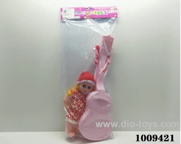 12 inch doll with guitar in PVC bag