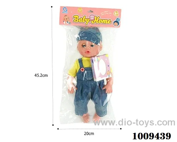 14 inch doll with Movable eye in PVC bag